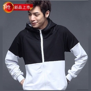  新款春装男卫衣时尚休闲连帽外套纯棉修身型男士开衫卫衣韩版