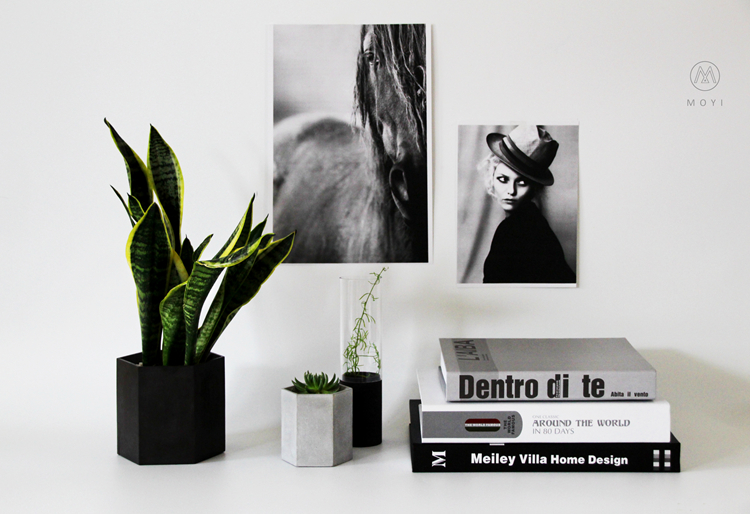 MOYI cement Flower pot black Hexagon Shimizu concrete Floral organ designer Northern Europe Home Furnishingin the Home accessories , Vase/Flower/Artificial flowers/Imitation jewelry , Flower/Vase , Flowerpot category - from Buy2taobao.com to provide professional Taobao agent buy service