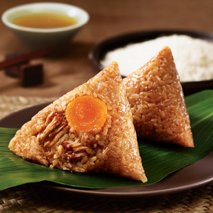  特价满包邮 团购浙江嘉兴五芳斋蛋黄鲜肉粽子280克2只装 端午送礼