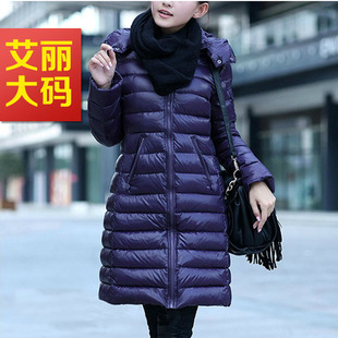 艾丽加加大码<em>女装特大</em>胖MM冬装保暖修身长款