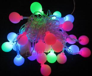  led灯串闪灯彩色磨砂球型装饰彩灯新年圣诞婚庆典礼花灯LED球型灯
