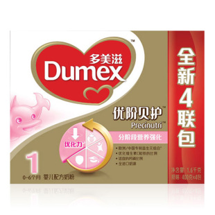  【贝贝熊】Dumex/多美滋优阶3段幼儿奶粉1.6千克 四联包 DMZ5923