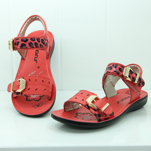  女童凉鞋皮革拼接新款韩版女大童凉鞋公主鞋儿童凉鞋宝宝凉鞋