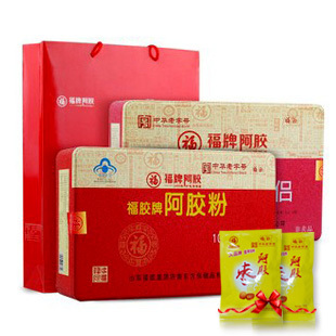  山东福牌阿胶粉铁盒精装 阿胶块制  大于500g 正品 1送3包邮