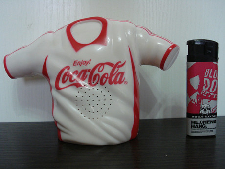 可口可乐赠品足球队服半袖白色FM调频收音机