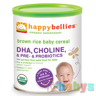  原装进口美国禧贝Happy Baby Bellies有机糙米高铁米粉 1段 4-6月