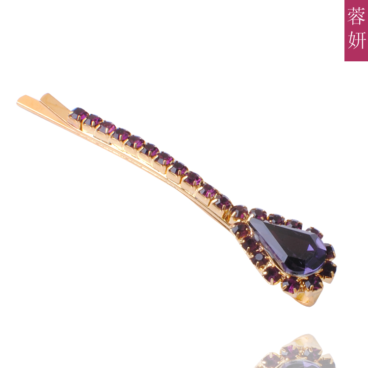 百搭水钻一字夹时尚...