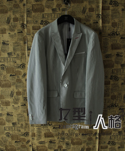  【专柜正品】GXG男装13新款 春装时尚百搭黑白条休闲西服3177