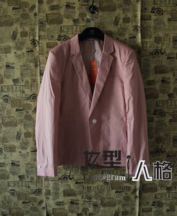  【专柜正品】gxg男装13新款 春装时尚帅气款粉色休闲西服31701018