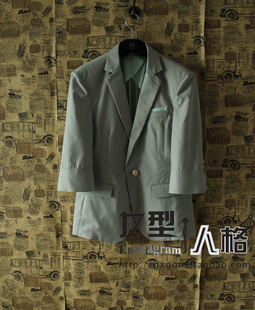  【专柜正品】GXG男装13新款 春装时尚百搭款绿色休闲西服31101040