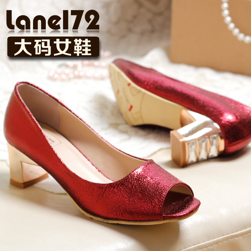 172巷-大码女鞋41 2013韩版夏季复古高跟鞋鱼嘴单鞋凉鞋红色婚鞋 172巷-大码女鞋41 2013韩版夏季复古高跟鞋鱼嘴单鞋凉鞋红色婚鞋