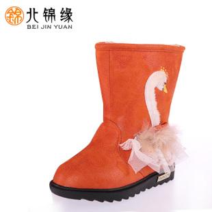  小天鹅正品儿童冬雪地靴防水兒童女童靴子韩版童靴冬靴牛筋底