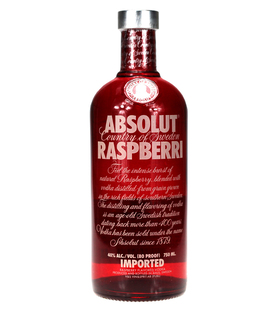  【洋酒】ABSOLUT c 瑞典绝对红莓覆盆霉伏特加750ml