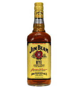  美国进口【JIM BEAM】黑麦占边波本威士忌750ml 黑占边 铁头