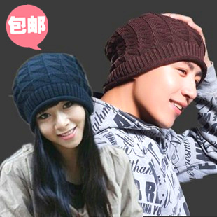 韩版保暖护耳男女款针织毛线帽