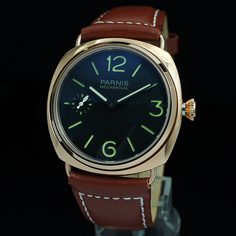 正品parnis柏尼时表手动海鸥鹅颈机芯机械海军