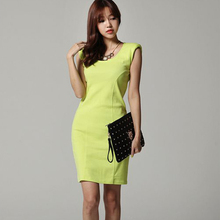 Mission Network Recommended】 【love summer new Korean fashion Slim thin knit vest dress Leggings