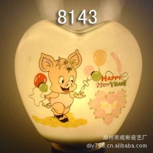  陶瓷小夜灯 插电 节能创意 礼品 家装饰品 特价