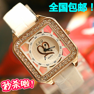  特价新款韩国时尚水钻时装大表盘韩版潮女表手表女生日礼物包邮