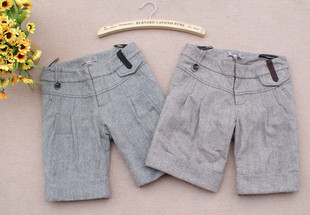  年终特价回馈 超赞人字纹羊毛呢子休闲插袋中裤 秋冬气质女靴裤