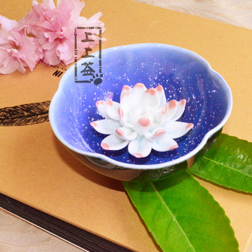 【上上签】景德镇手工陶瓷香插香炉 新款莲花香座 立体碗型 【上上签】景德镇手工陶瓷香插香炉 新款莲花香座 立体碗型