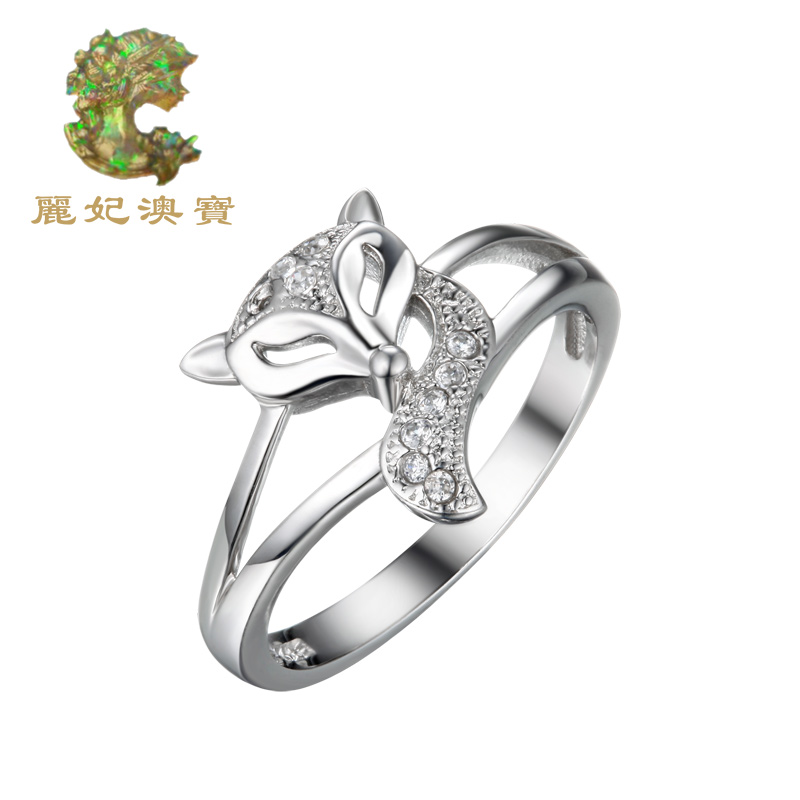 韩版潮人时尚新款狐狸戒指925纯银手工+定制镶嵌宝石 戒指包邮女 韩版潮人时尚新款狐狸戒指925纯银手工+定制镶嵌宝石 戒指包邮女