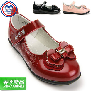  新款 正品小叮当童鞋春款儿童防滑皮鞋韩版软牛皮单鞋公主鞋