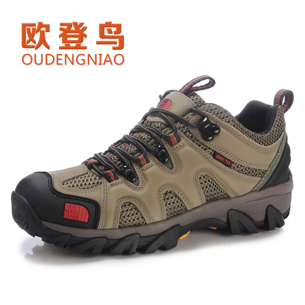 Waterproof breathable outdoor summer climbing shoes men's shoes a couple of outdoor shoes men's shoes with genuine leather cross country walking shoes