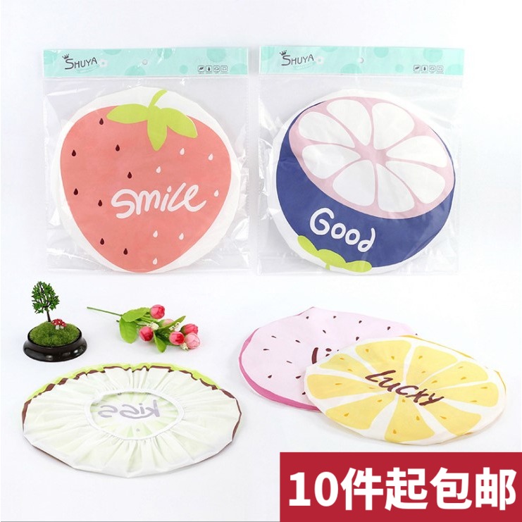 lovely Fruit cartoon take a shower Shower cap Waterproof bath cap Shampoo cap kitchen Cooking Lampblack Hatin the Family/Personal Cleaning Tools , Personal care cleaning appliances , Shower cap category - from Buy2taobao.com to provide professional Taobao agent buy service