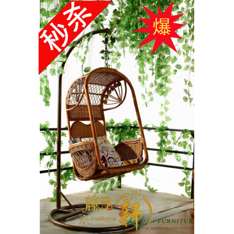 Hanging basket Wicker chair Cradle Chairs Swing hanging chair indoor adult Hanging blue Vine Swing balcony Single Rattan rocking chair Wicker chairin the Residential furniture , Outdoor/Patio furniture , Outdoor Swing category - from Buy2taobao.com to provide professional Taobao agent buy service
