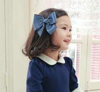 21013年夏款新品!韩国 儿童配蓝裙子女童发夹