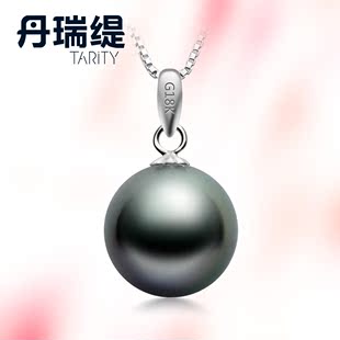  丹瑞缇珠宝 夜来香 大溪地珍珠 黑珍珠吊坠 女 9-10mm正圆无暇