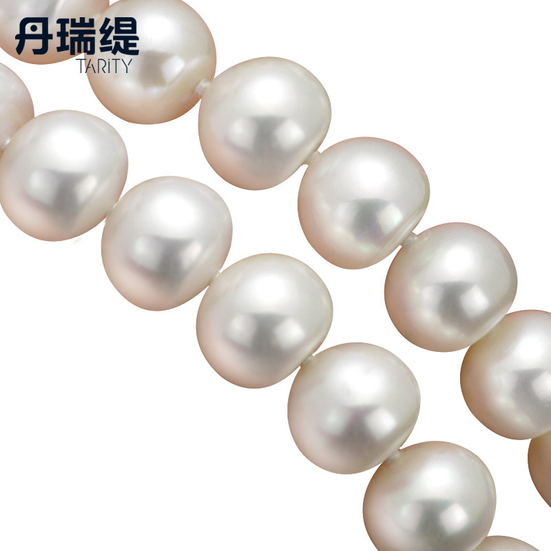 【丹瑞缇】天然珍珠项链 正品9-10强光几乎无暇 送妈妈 买一送一