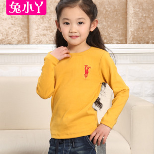  男童女童儿童装韩版新款春款春季加厚纯棉全棉打底衫长袖T恤