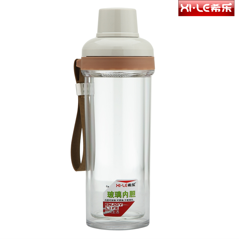 希乐正品塑玻杯男生女士玻璃水杯l防烫双层内胆创意办公杯子滤网在类目 餐饮具, 杯子/水杯/水壶, 玻璃杯中 - 来自Buy2taobao.com提供专业的淘宝代购服务