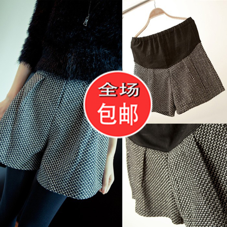 2013新款<em>孕妇</em>裤秋<em>冬款</em> <em>孕妇时尚</em>千鸟格<em>短裤</em>托