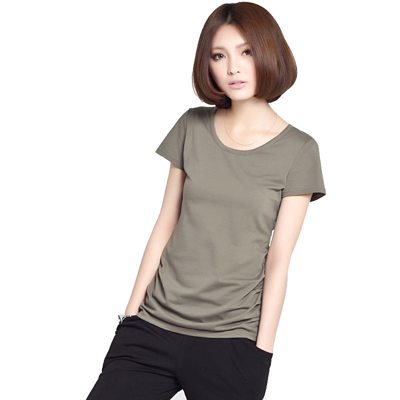 Game of pratitya-samutpada 2013 new Premium cotton Ladies t shirt Korean solid color short sleeve slim fit t shirt short sleeve women's summer clothing
