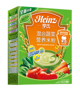  亨氏 混合蔬菜营养米粉 225克 添加辅食初期-36个月 宝宝辅食