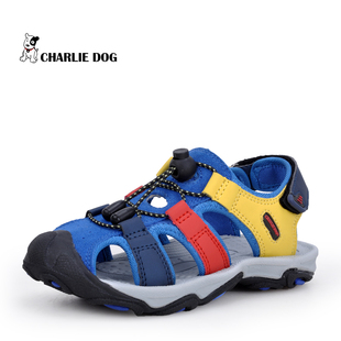  新款夏季儿童凉鞋 中大童包头沙滩鞋 男童透气鞋 霹雳