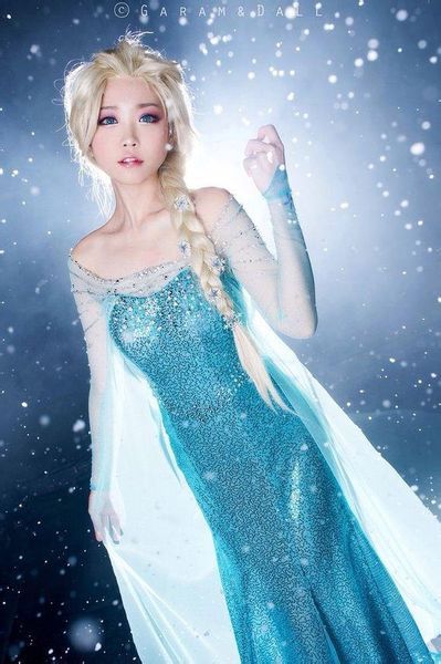 女装冰雪奇缘成人连衣裙爱莎女王公主礼服艾莎cos演出裙服装纱裙在类目 女装/女士精品, 唐装/民族服装/舞台服装, 民族服装/舞台装中 - 来自Buy2taobao.com提供专业的淘宝代购服务