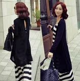 淘宝聚划算购物长款<em>开衫</em>秋冬新款 秋装韩版针