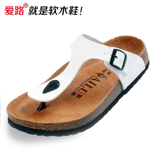  软木人字拖女凉拖鞋女夏季情侣罗马木屐时尚沙滩鞋女平底木屐韩版