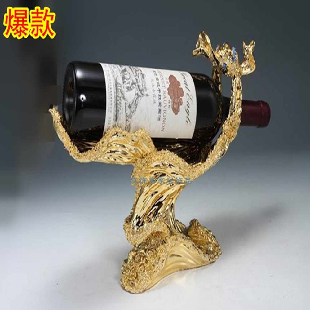 天天特价树脂红酒架酒柜酒店客厅摆件电镀个性高档家居装饰艺术品 天天特价树脂红酒架酒柜酒店客厅摆件电镀个性高档家居装饰艺术品