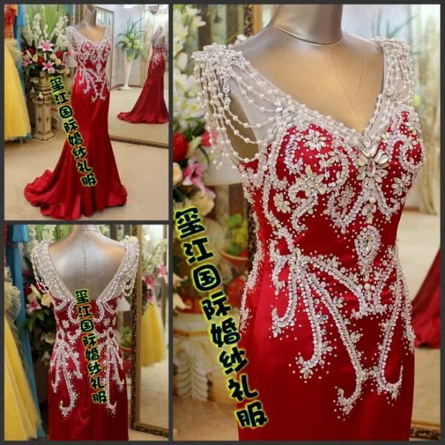 Вечернее платье Gongtinglisha xj76173 Gongtinglisha Корейский Обычная Макси-юбка (более 126см) Вечернее платье Gongtinglisha xj76173 Gongtinglisha Свадьба, Вечеринка, Корпоратив, Выступление, Свидание, встреча С бисером