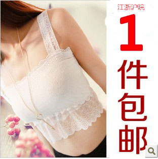 蕾丝吊带抹胸上衣裹胸打底吊带背心女 韩版修身性感打底内衣包邮