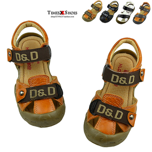  男童凉鞋 包邮夏季新款 包头软底真皮牛筋防滑软底儿童沙滩鞋