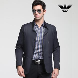  新款正品ARMANI/阿玛尼男装立领茄克衫/夹克男士薄款休闲外套