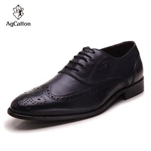  阿科登 agcatton真皮头层皮高端潮流英伦商务正装男士低帮皮鞋