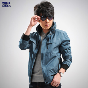  春装新品以纯版型男装夹克韩版修身立领夹克衫潮男士休闲外套