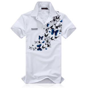  春装新品 时尚休闲男式Polo衫 修身潮男休闲短袖Polo衫